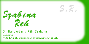 szabina reh business card