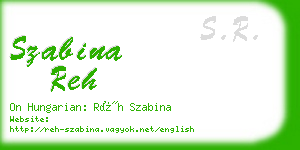 szabina reh business card